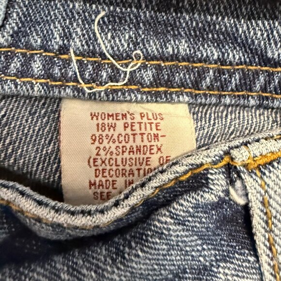 Faded Glory Bootcut Stretch Womens Jeans Plus Size 18 Petite Blue Denim Everyday - Picture 8 of 13